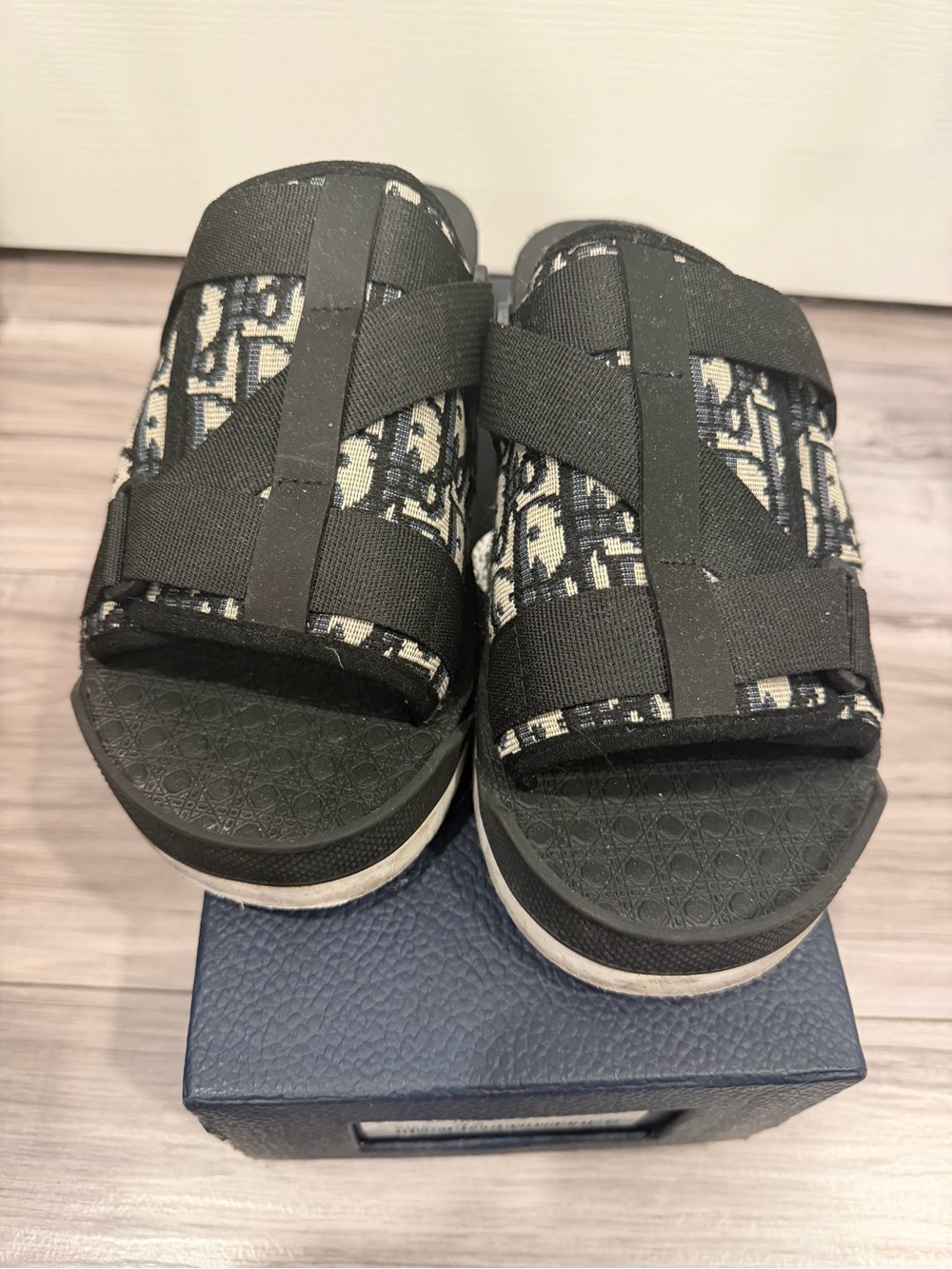Dior Oblique Black Technical Fabric Sandals - Men’s Size 42